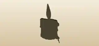 Candle silhouette