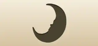 Crescent Moon silhouette