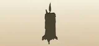 Candle silhouette