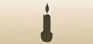Candle silhouette