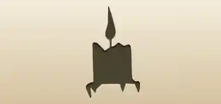 Candle silhouette