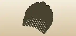 Decorative Comb silhouette