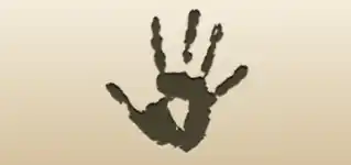 Handprint silhouette