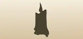 Candle silhouette