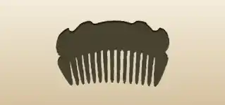 Decorative Comb silhouette