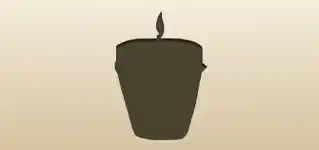Candle silhouette