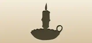 Candle silhouette