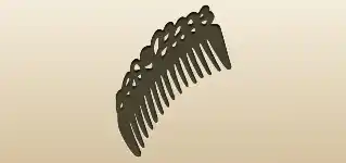Decorative Comb silhouette