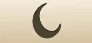 Crescent Moon silhouette
