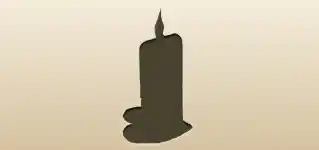 Candle silhouette