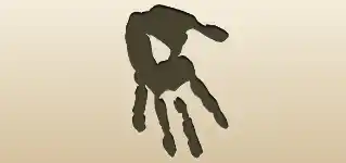 Handprint silhouette