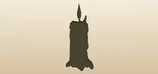 Candle silhouette