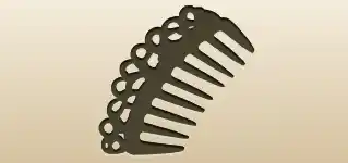 Decorative Comb silhouette