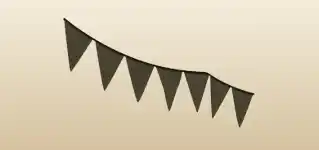 Bunting Flags silhouette