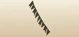 Bunting Flags silhouette
