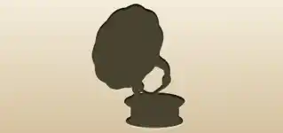 Gramophone silhouette