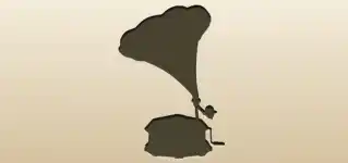 Gramophone silhouette