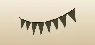 Bunting Flags silhouette