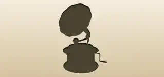 Gramophone silhouette