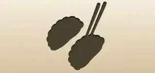 ギョーザのシルエット