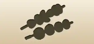 糖葫芦のシルエット