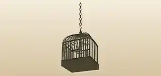 鳥かごのシルエット
