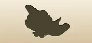 ブタの貯金箱のシルエット
