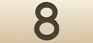 数字の「8」のシルエット