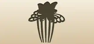 くしのシルエット