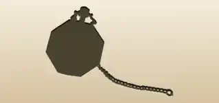 懐中時計のシルエット