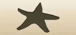 ヒトデのシルエット