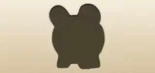 ブタの貯金箱のシルエット