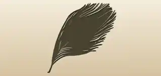 クジャクの羽のシルエット