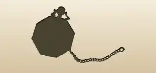 懐中時計のシルエット
