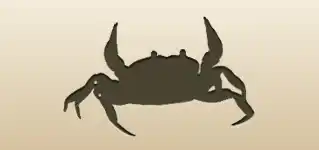 カニのシルエット