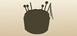 ピンクッションのシルエット