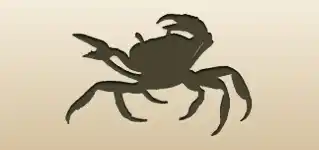 カニのシルエット
