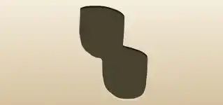揃いのカップのシルエット