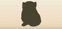 Pallas's Cat silhouette