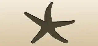 ヒトデのシルエット