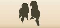 Lovebird Parrots silhouette