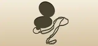 懐中時計のシルエット