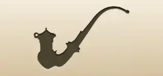 喫煙パイプのシルエット