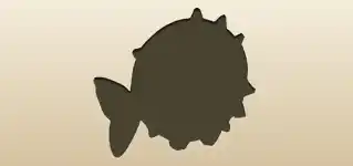 フグのシルエット