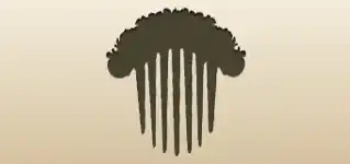 くしのシルエット