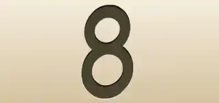 数字の「8」のシルエット