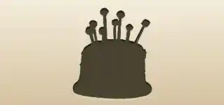 ピンクッションのシルエット