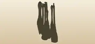 筆のシルエット