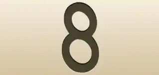 数字の「8」のシルエット