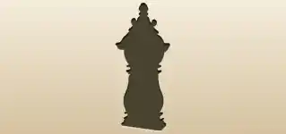 振り子時計のシルエット